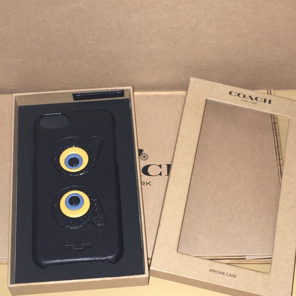 NIB - COACH FUZZ COLLECTION LEATHER IPHONE 7 CASE - Picture 6 of 6